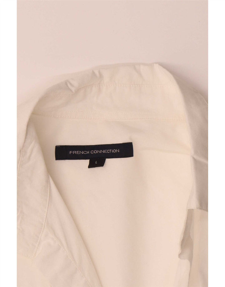 French Connection Womens 3/4 Sleeve Pullover Shirt UK 16 Large White