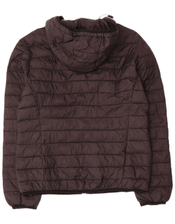 Carrera Womens Hooded Padded Jacket UK 16 Large Black Nylon