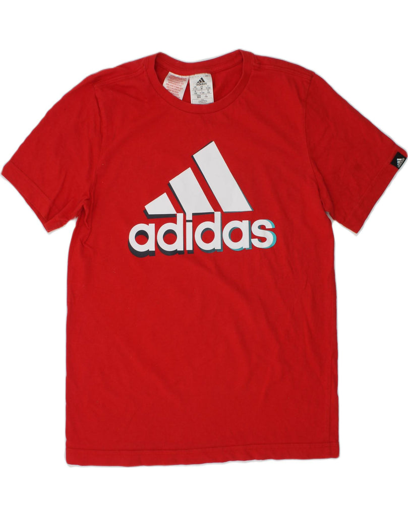 ADIDAS Boys Graphic T-Shirt Top 11-12 Years Red Cotton | Vintage Adidas | Thrift | Second-Hand Adidas | Used Clothing | Messina Hembry 