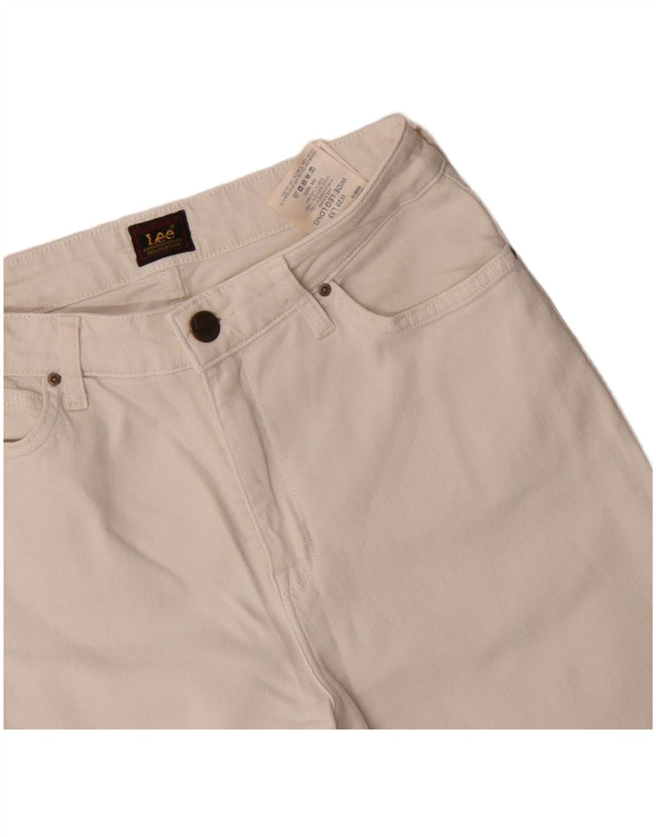 Lee Womens Straight Jeans W28 L28 White Cotton