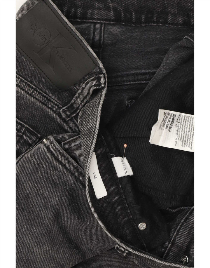 Calvin Klein Mens Slim Jeans W32 L32 Grey Cotton