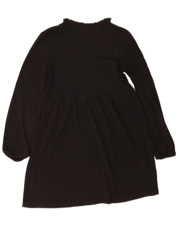 Zara Womens Jumper Dress UK 10 Small Black