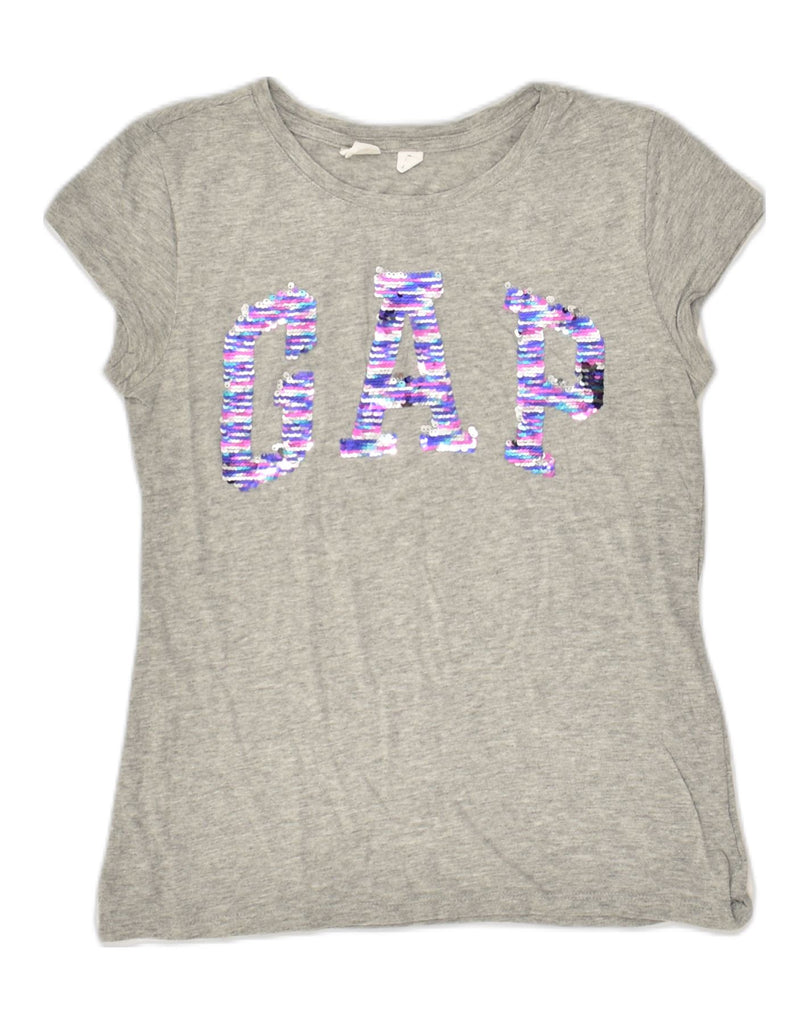 GAP Girls Graphic T-Shirt Top 11-12 Years XL  Grey Cotton | Vintage Gap | Thrift | Second-Hand Gap | Used Clothing | Messina Hembry 