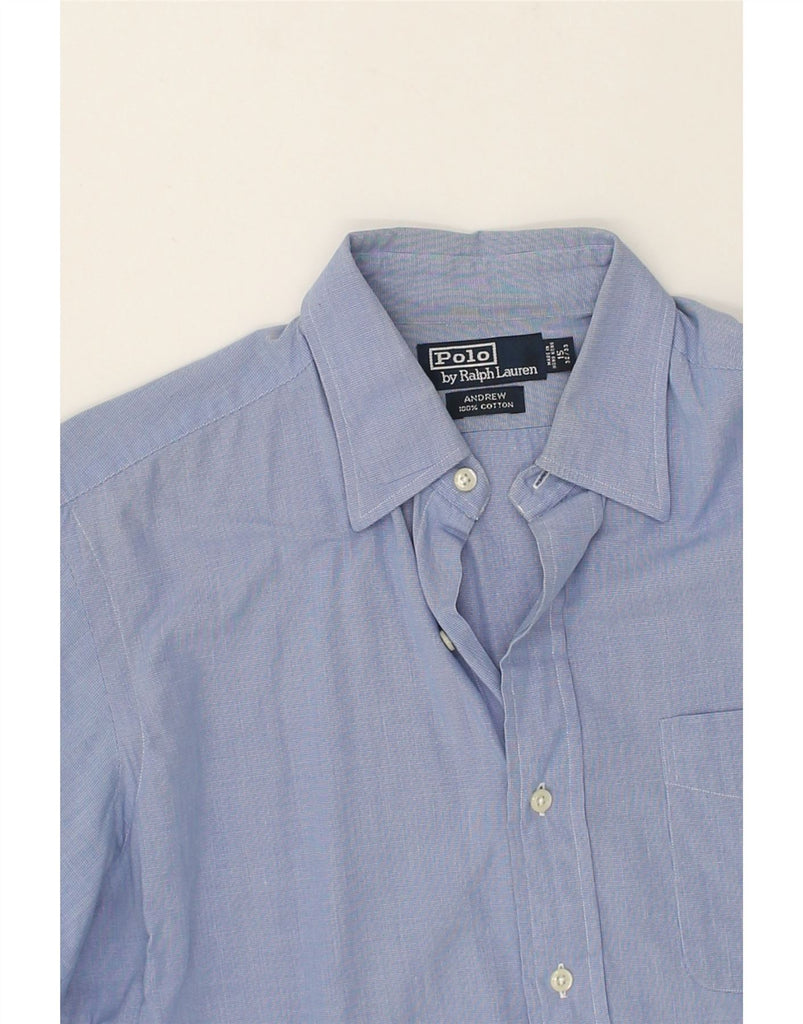 POLO RALPH LAUREN Mens Andrew Shirt Size 15 Medium Blue Cotton | Vintage Polo Ralph Lauren | Thrift | Second-Hand Polo Ralph Lauren | Used Clothing | Messina Hembry 