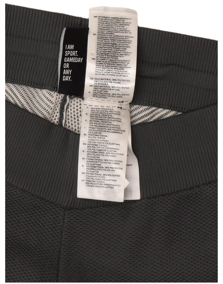 Adidas Womens Tracksuit Trousers UK 14 Medium Grey Colourblock Polyester