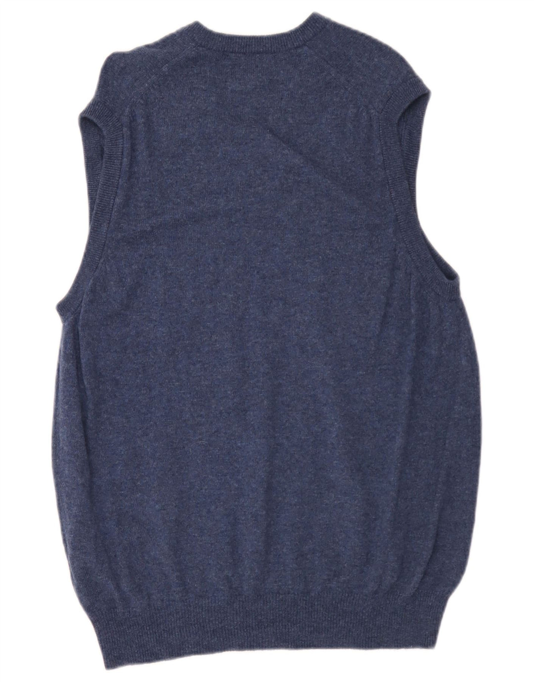 Marks & Spencer Mens Vest Tank Top Medium Navy Blue Lambswool