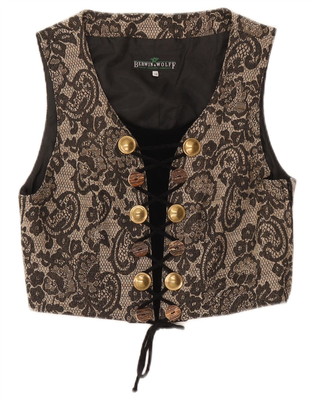 Berwin & Wolff Womens Sleeveless Corset Top IT 42 Medium Beige Floral