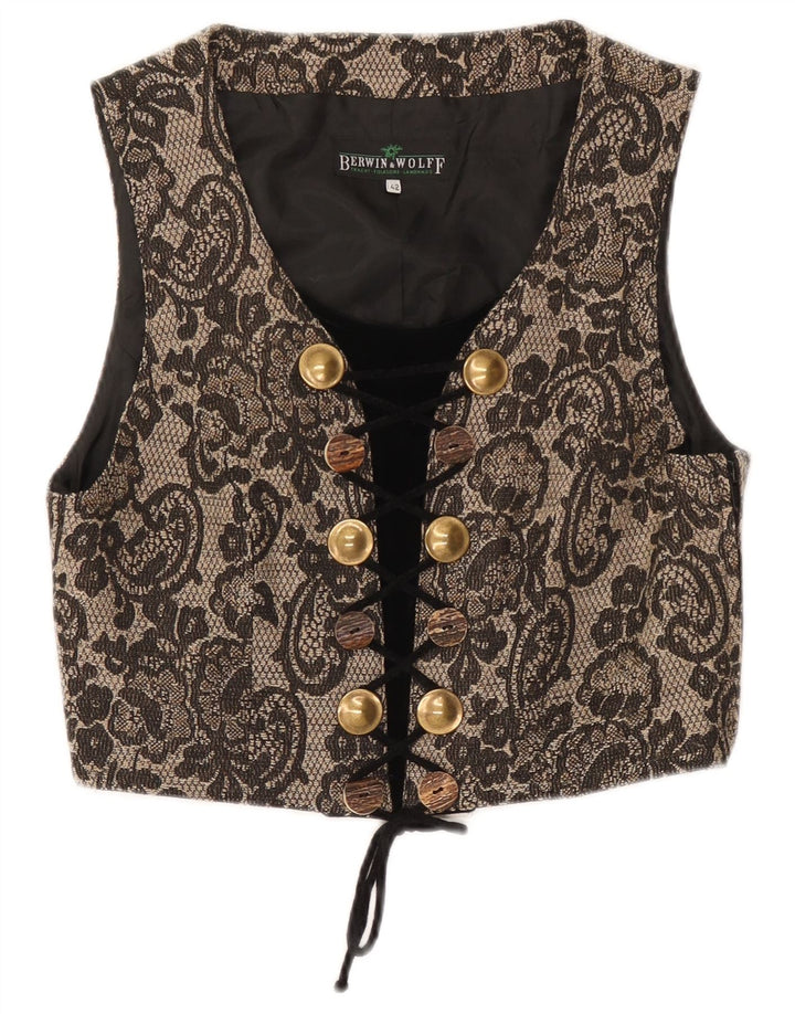 Berwin & Wolff Womens Sleeveless Corset Top IT 42 Medium Beige Floral