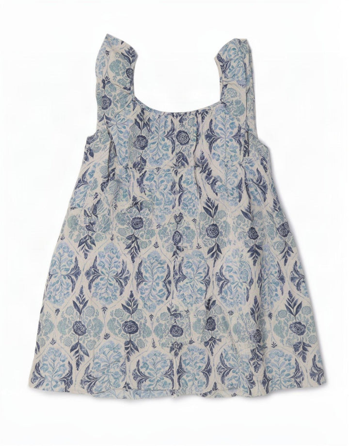 Next Womens Oversized Sleeveless Sundress UK 12 Medium Blue Floral Bohemian