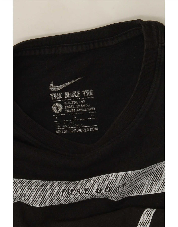 Nike Mens Graphic T-Shirt Top Large Black Colourblock