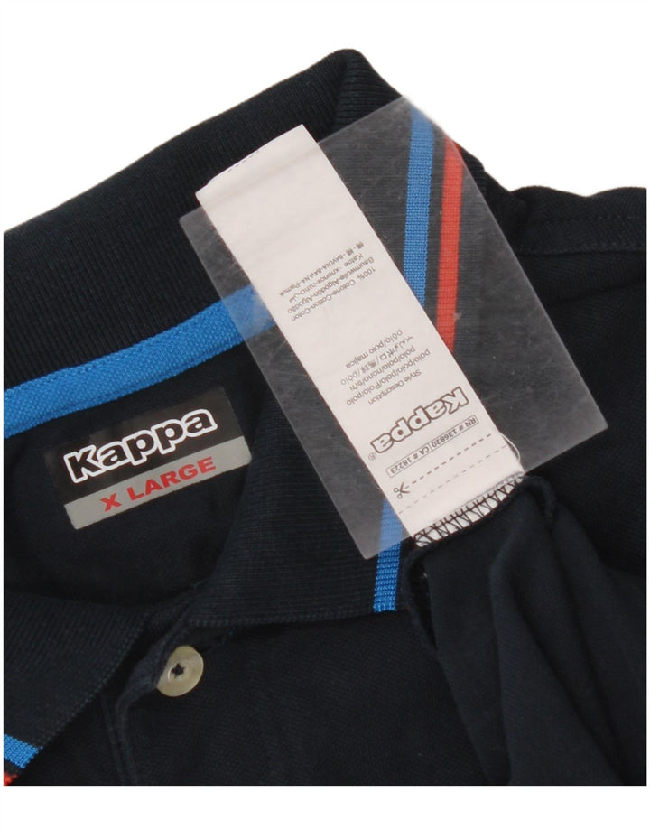 KAPPA Mens Polo Shirt XL Navy Blue Cotton