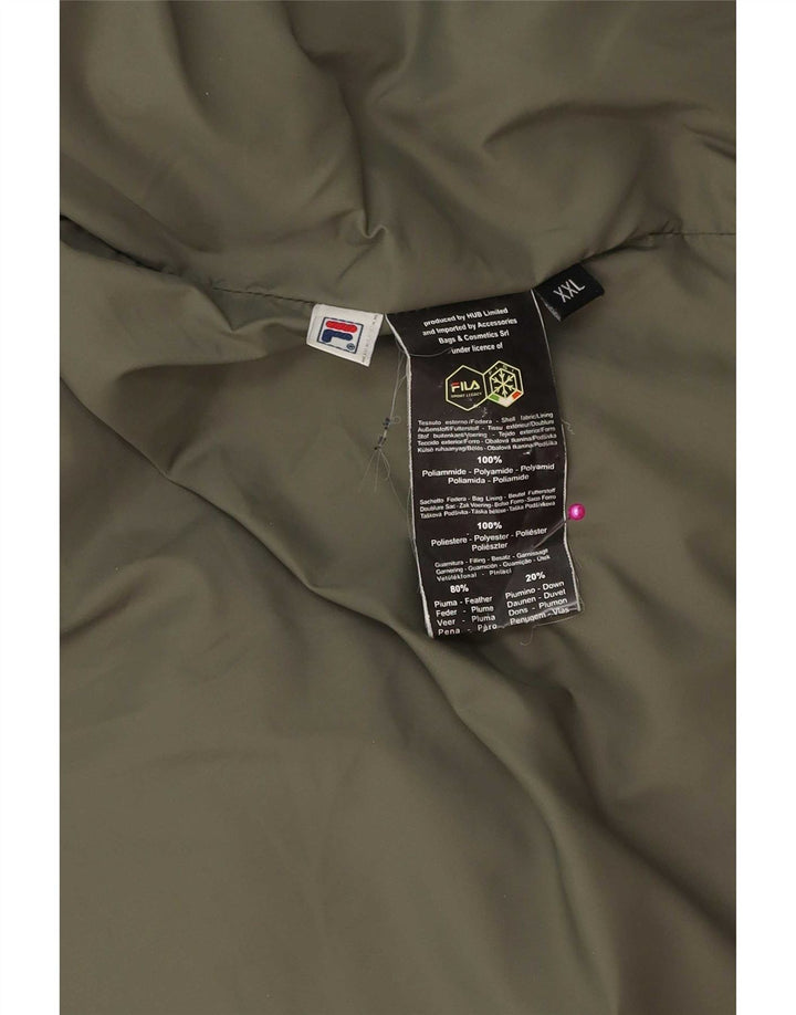 Fila Mens Padded Jacket UK 44 2XL Green Polyester