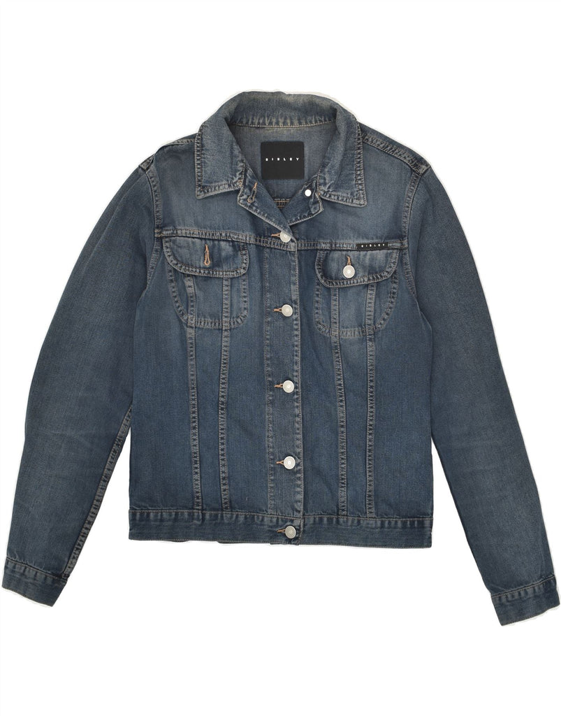 SISLEY Girls Denim Jacket 12-13 Years Medium Blue Cotton | Vintage Sisley | Thrift | Second-Hand Sisley | Used Clothing | Messina Hembry 