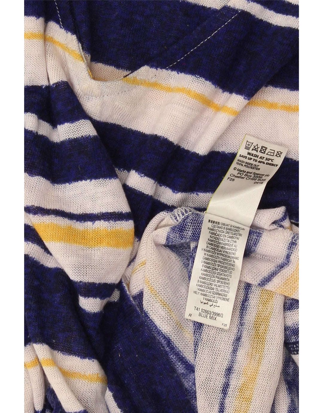 Marks & Spencer Womens 3/4 Sleeve Jumper Dress UK 10 Small Multicoloured