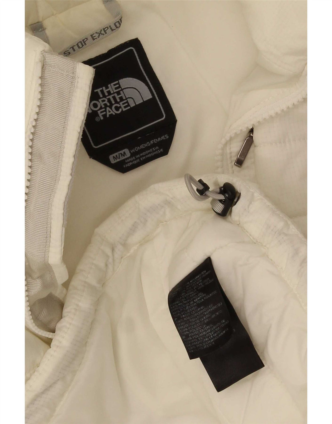 The North Face Womens Padded Gilet UK 14 Medium White Polyester