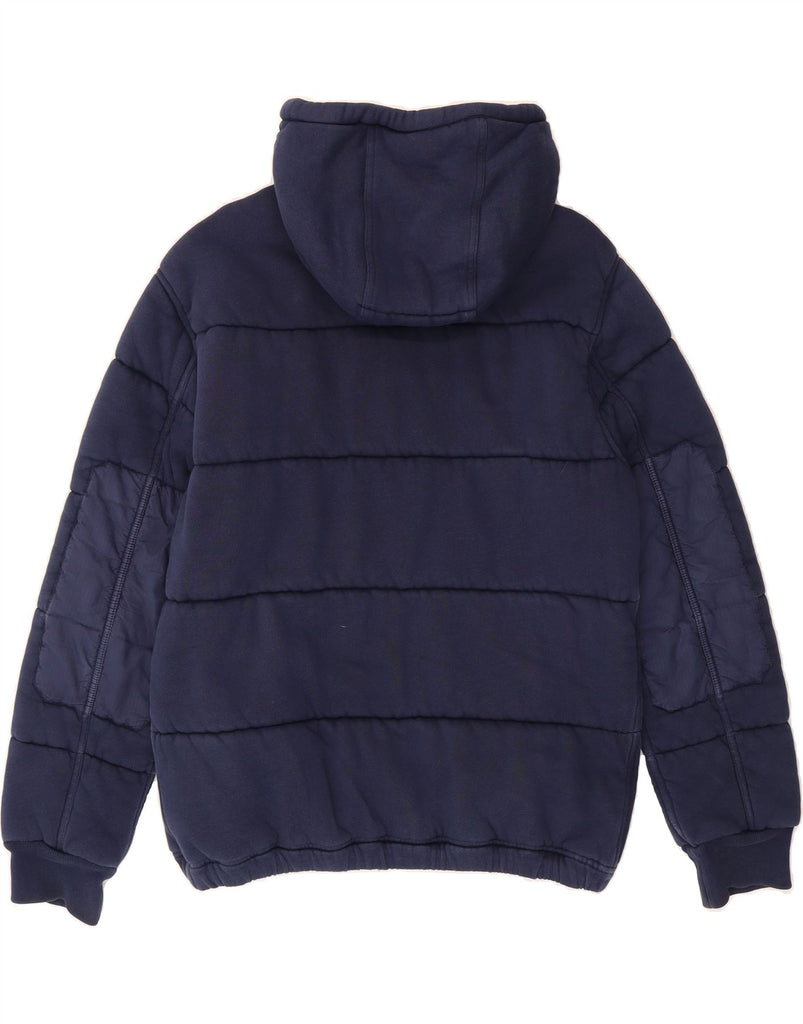 POLO RALPH LAUREN Mens Hooded Padded Jacket UK 40 Large Navy Blue Cotton Vintage Polo Ralph Lauren and Second-Hand Polo Ralph Lauren from Messina Hembry 