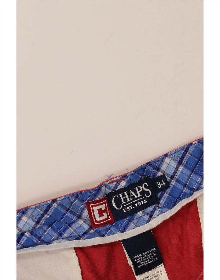CHAPS Mens Chino Shorts W34 Large  Red Cotton Vintage Chaps and Second-Hand Chaps from Messina Hembry 