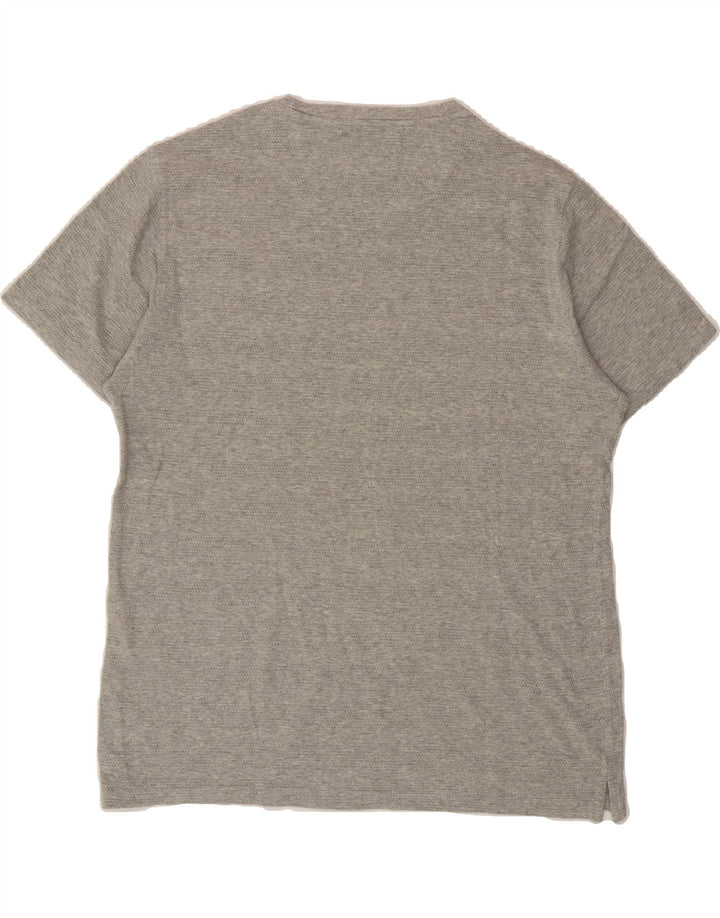 MASSIMO DUTTI Mens Slim Fit T-Shirt Top XL Grey Cotton Vintage Massimo Dutti and Second-Hand Massimo Dutti from Messina Hembry 