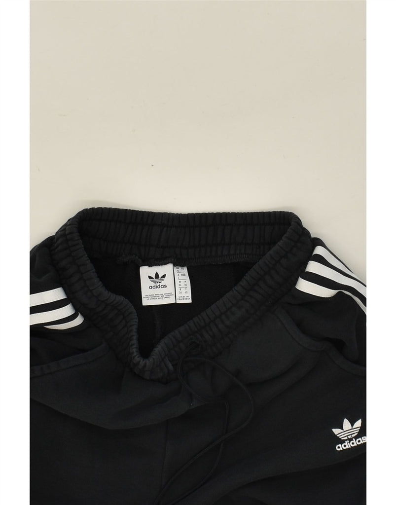 ADIDAS Womens Tracksuit Trousers Joggers UK 8 Small Black Cotton | Vintage Adidas | Thrift | Second-Hand Adidas | Used Clothing | Messina Hembry 