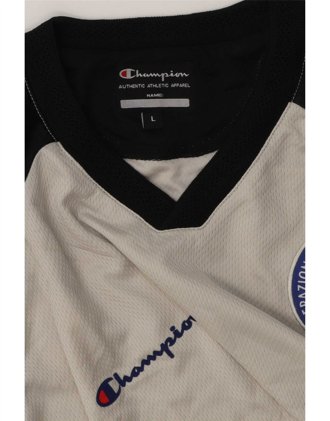 Champion Mens T-Shirt Top Large White Colourblock