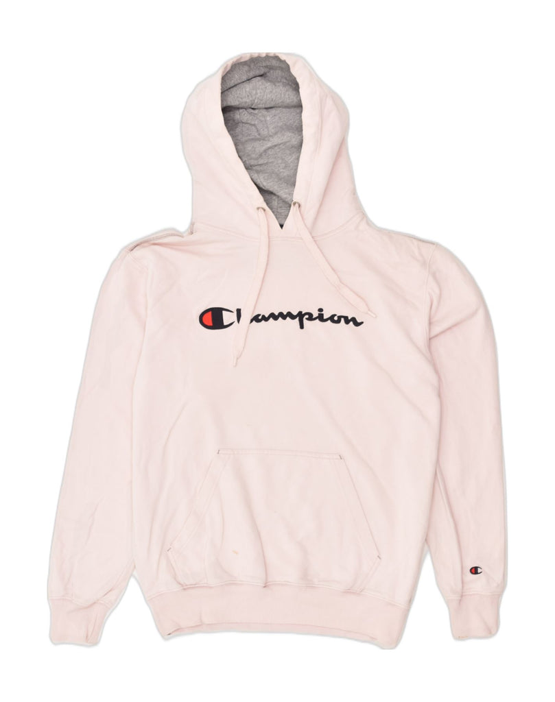 CHAMPION Mens Graphic Hoodie Jumper Large White Cotton | Vintage Champion | Thrift | Second-Hand Champion | Used Clothing | Messina Hembry 