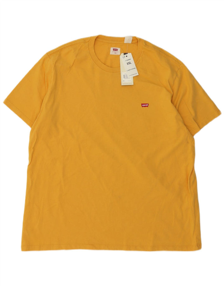 Levi's Mens T-Shirt Top 2XL Yellow Cotton
