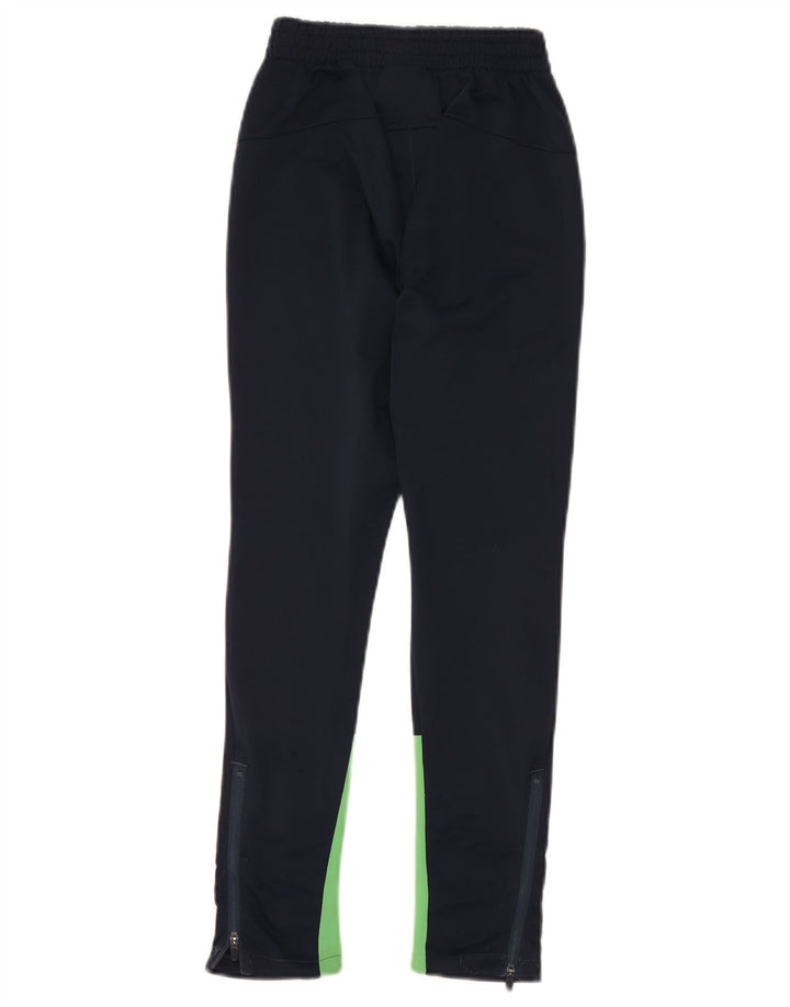 UMBRO Boys Tracksuit Trousers 9-10 Years Small Navy Blue Colourblock