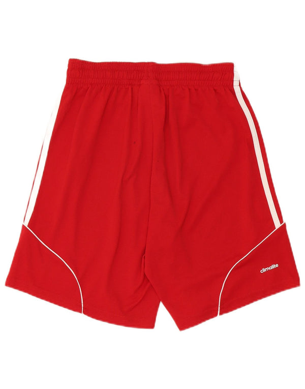 Adidas Mens Climalite Sport Shorts Small Red Polyester