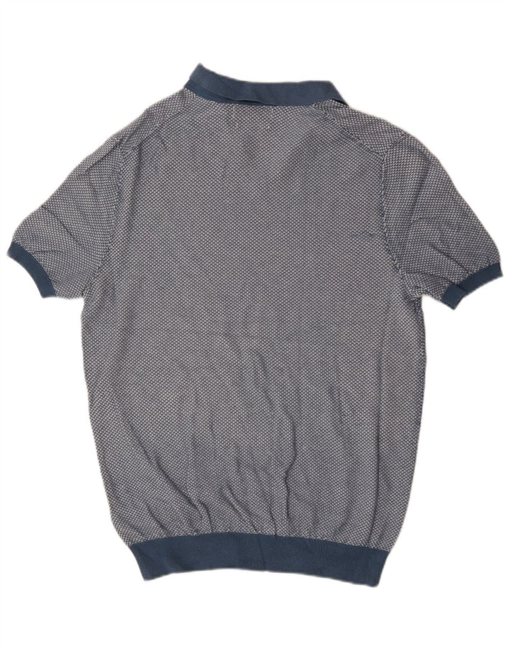 Marks & Spencer Mens Autograph Polo Neck Jumper Sweater Large Blue