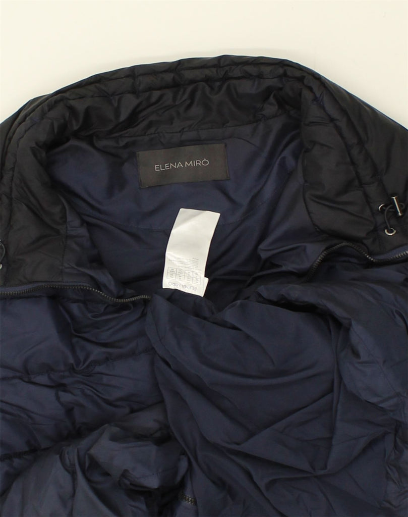 ELENA MIRO Womens Padded Jacket UK 18 XL Navy Blue Polyester | Vintage ELENA MIRO | Thrift | Second-Hand ELENA MIRO | Used Clothing | Messina Hembry 