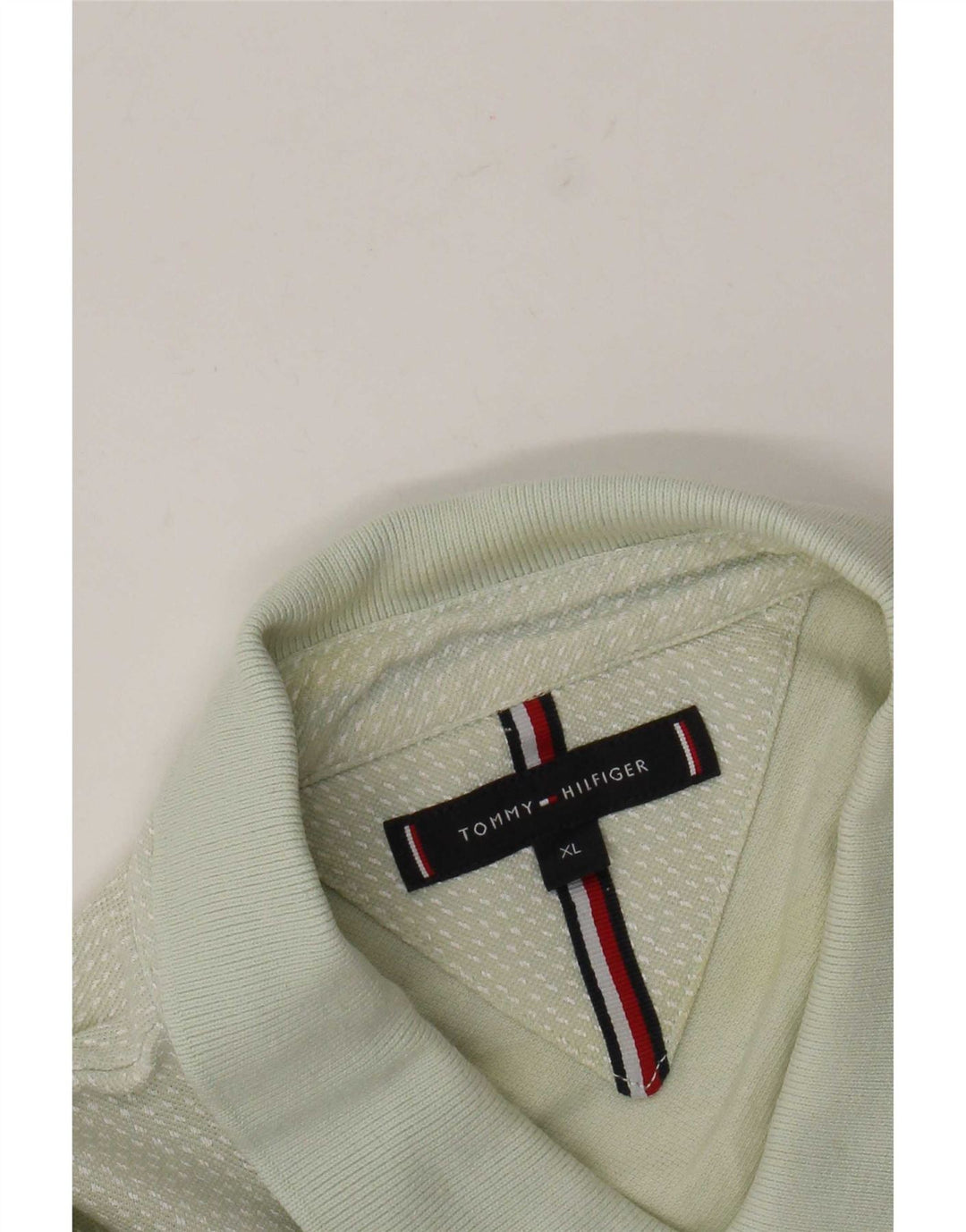 Tommy Hilfiger Mens Polo Shirt XL Green Spotted