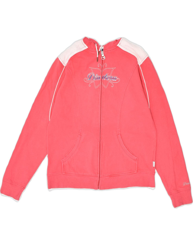 DIADORA Girls Zip Hoodie Sweater 13-14 Years 2XL Pink Cotton | Vintage Diadora | Thrift | Second-Hand Diadora | Used Clothing | Messina Hembry 