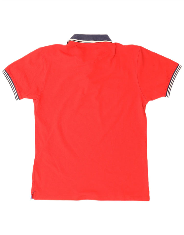 HENRI LLOYD Mens Polo Shirt Large Red Cotton