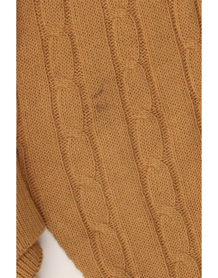 Herman Mens V-Neck Jumper Sweater XL Brown Cotton