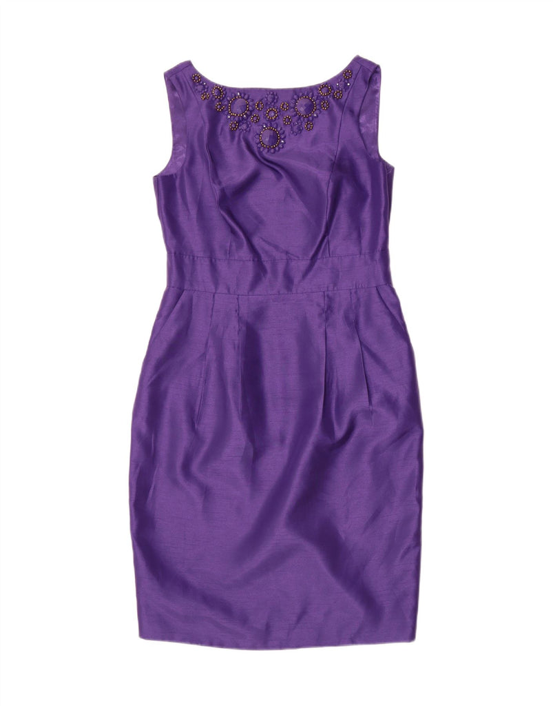 MONSOON Womens Sleeveless Sheath Dress UK 12 Medium Purple Polyester Vintage Monsoon and Second-Hand Monsoon from Messina Hembry 