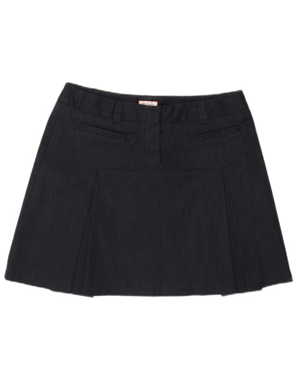 Max & Co. Womens Mini Skirt UK 12 Medium W32 Navy Blue Pinstripe Cotton