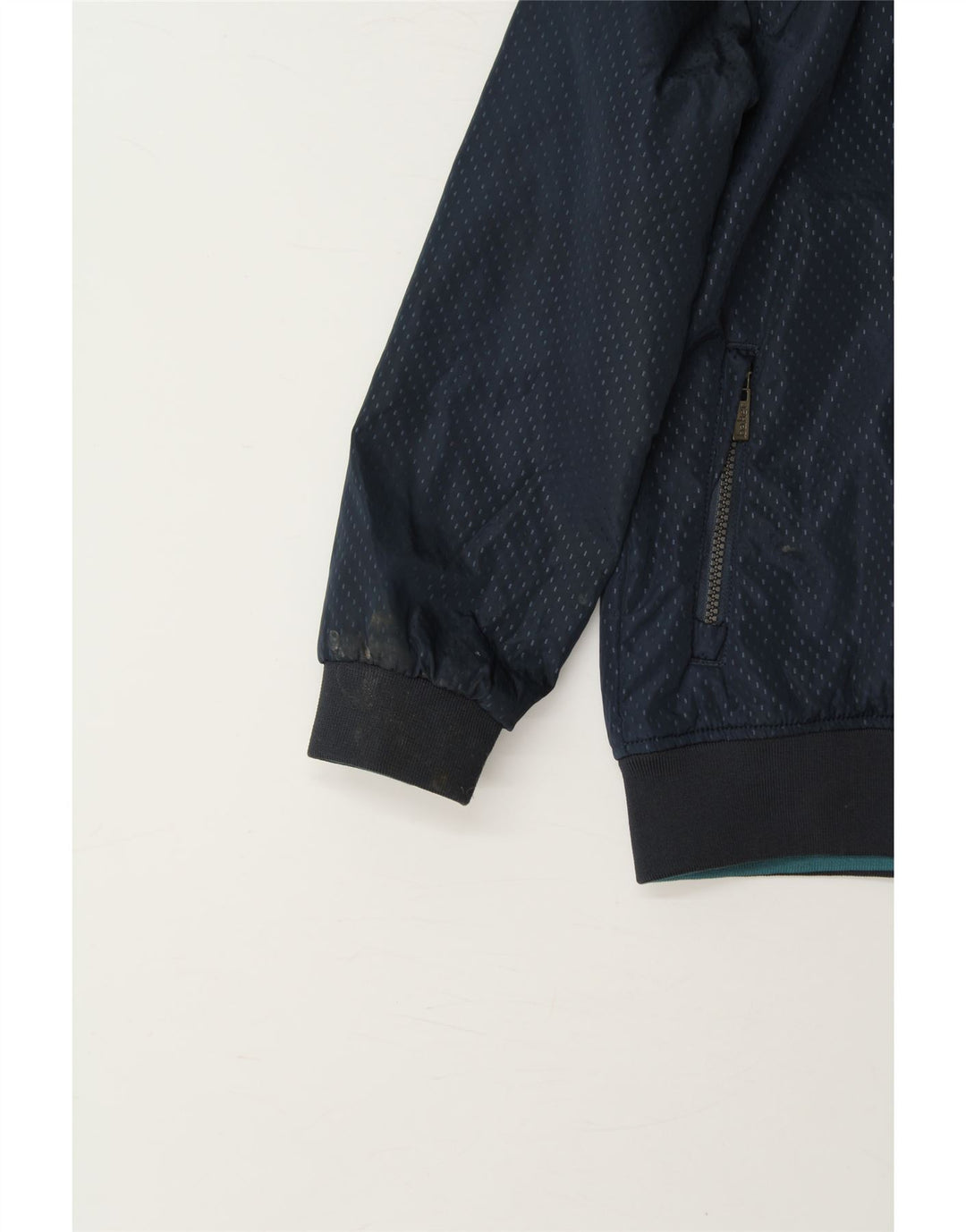 TED BAKER Girls Bomber Jacket 9-10 Years Navy Blue Spotted Polyester Vintage Ted Baker and Second-Hand Ted Baker from Messina Hembry 