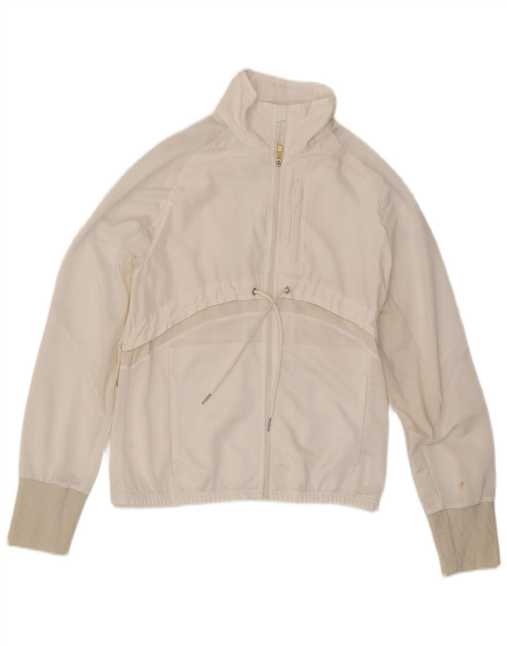 ADIDAS Womens Clima 365 Tracksuit Top Jacket UK 10 Small White Polyester