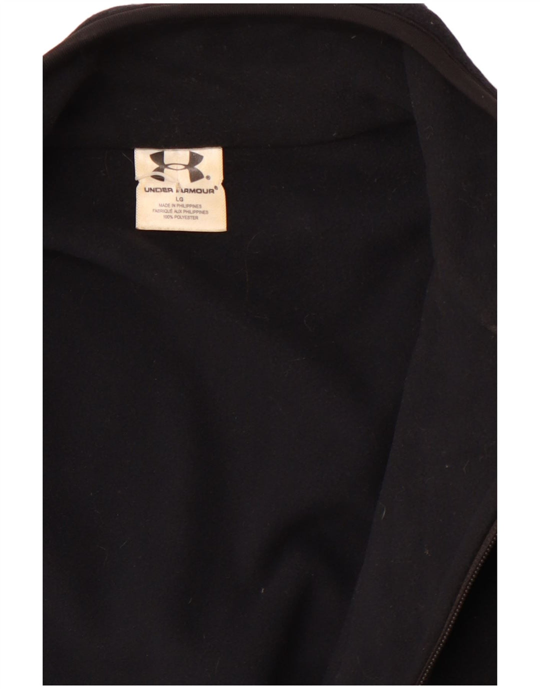 UNDER ARMOUR Womens Fleece Jacket UK 16 Large Black Polyester