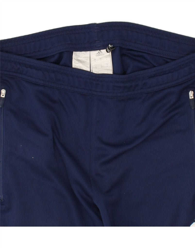 ADIDAS Mens Tracksuit Trousers Medium Navy Blue Colourblock Polyester | Vintage Adidas | Thrift | Second-Hand Adidas | Used Clothing | Messina Hembry 