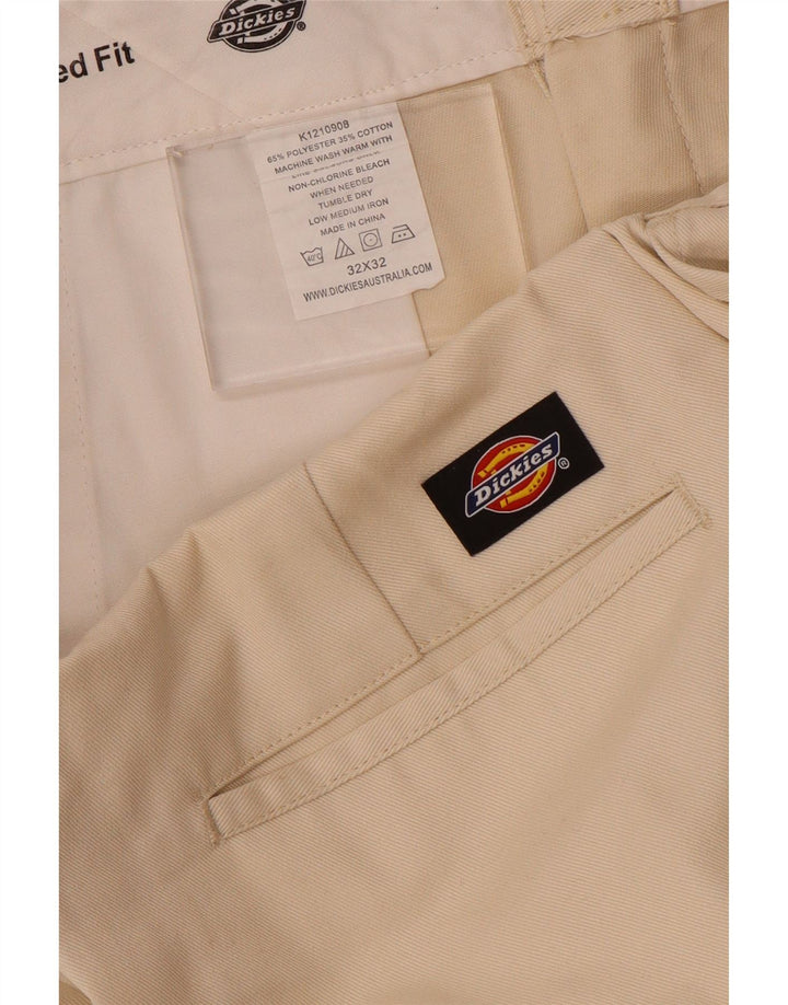 Dickies Mens Straight Chino Trousers W32 L28 Beige Polyester