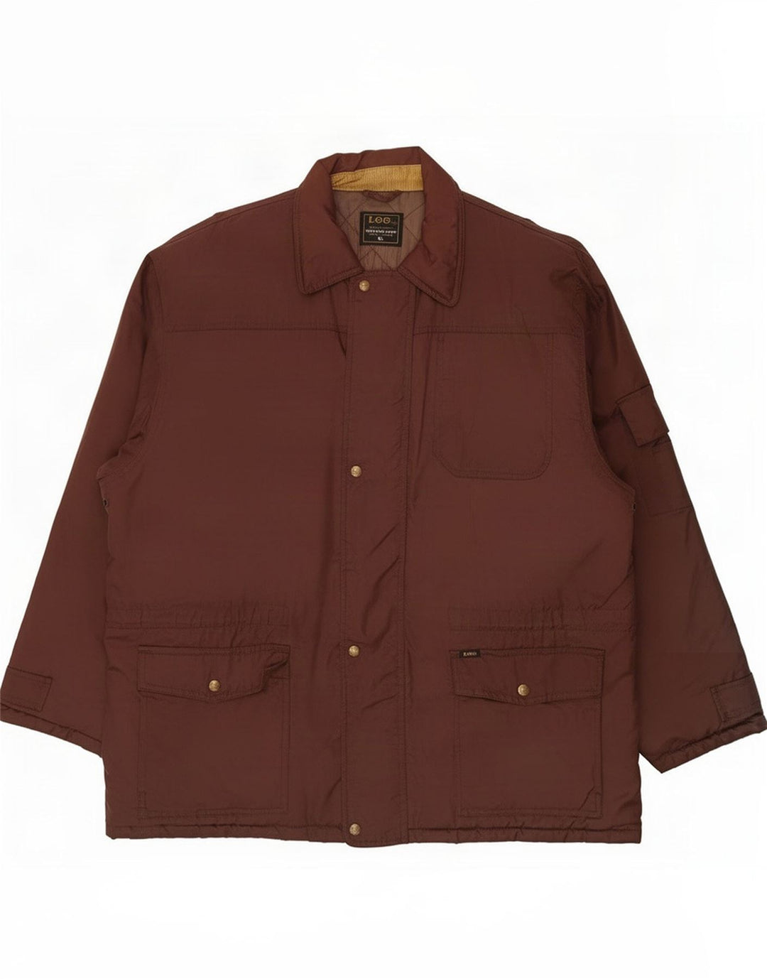 Lee Mens Padded Jacket UK 42 XL Brown Nylon