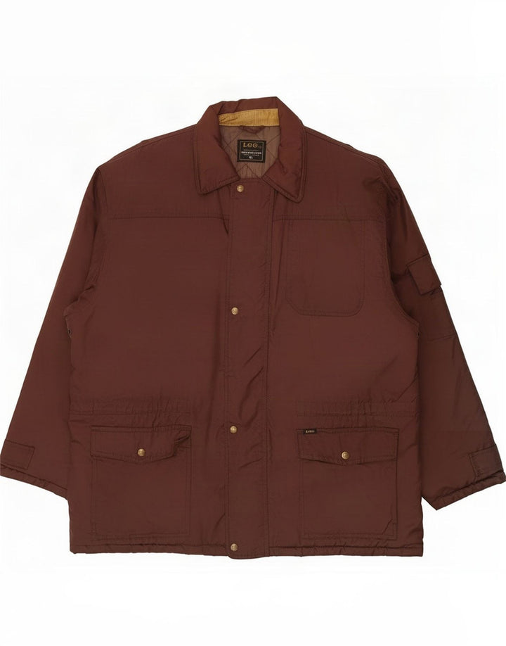 Lee Mens Padded Jacket UK 42 XL Brown Nylon