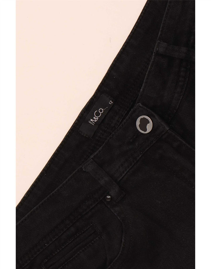 M&Co Womens Slim Jeans UK 12 Medium W32 L30 Black