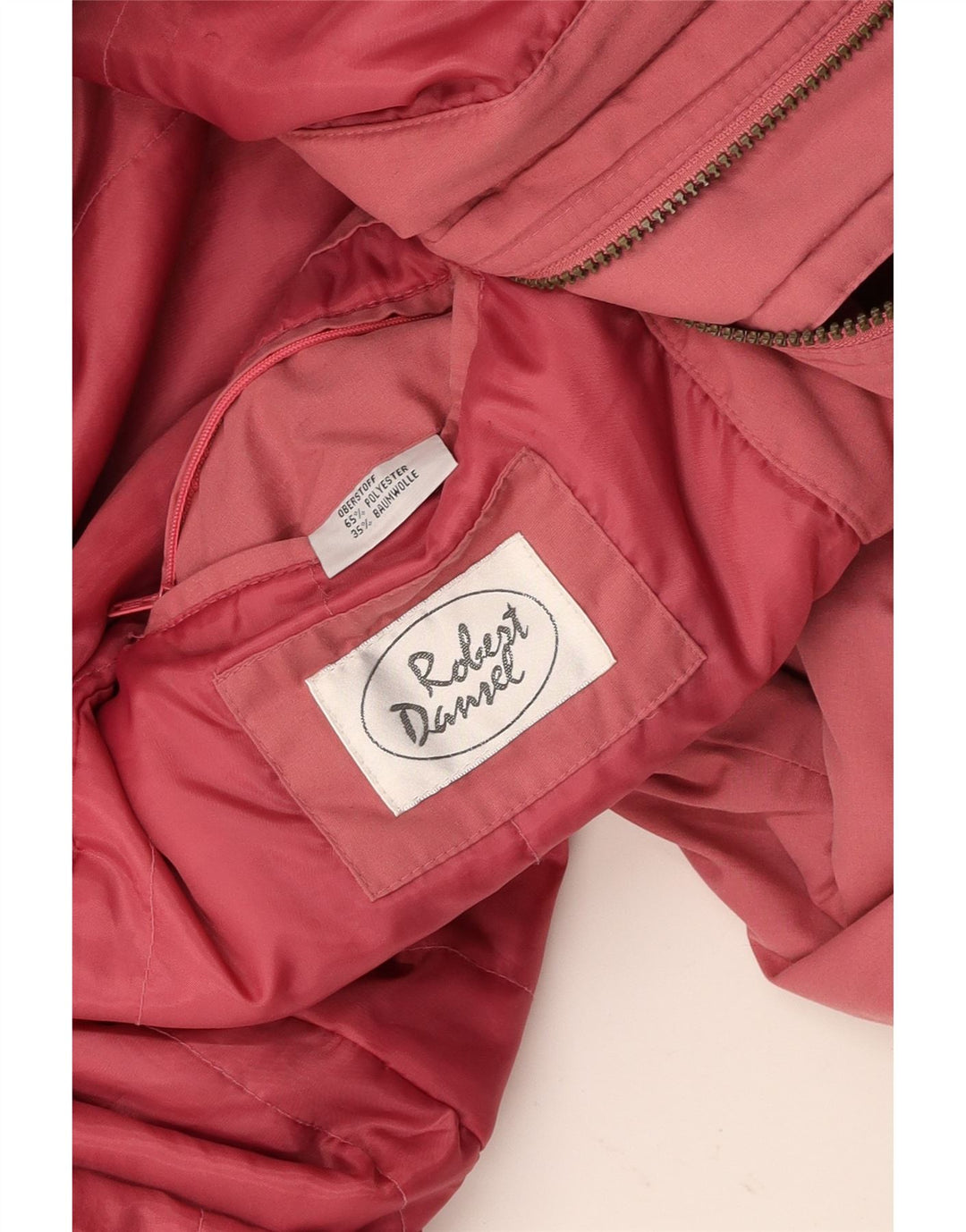 VINTAGE Womens Oversized Trench Coat UK 16 Large Pink Polyester