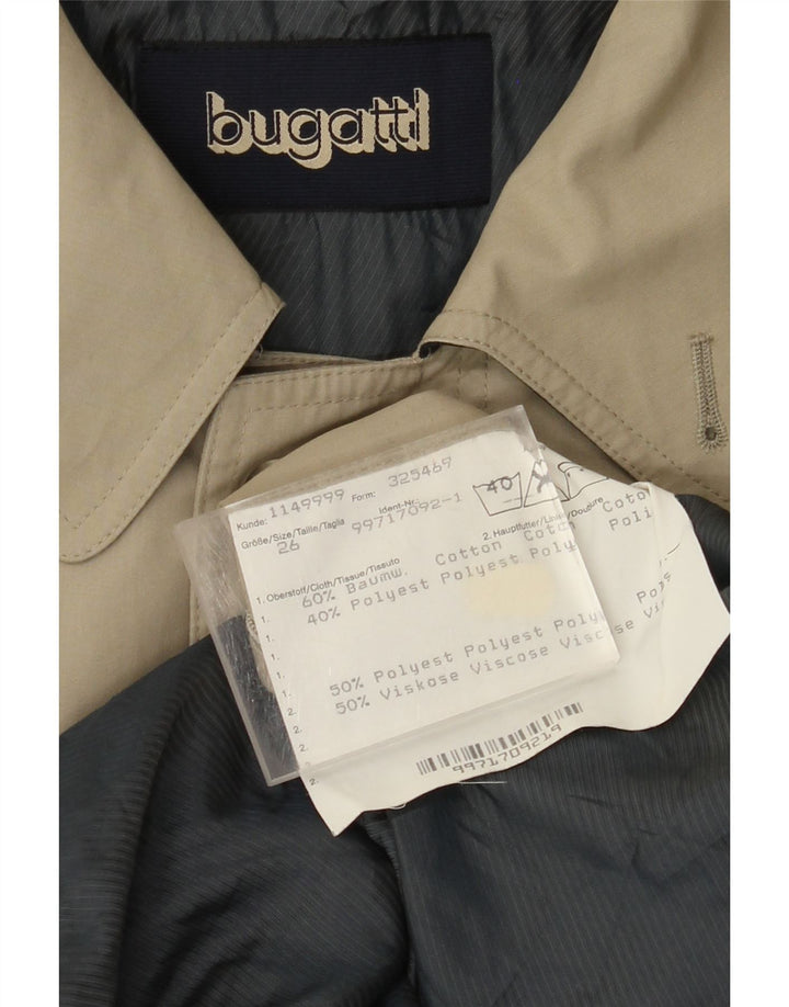 BUGATTI Mens Overcoat UK 42 XL Green Cotton