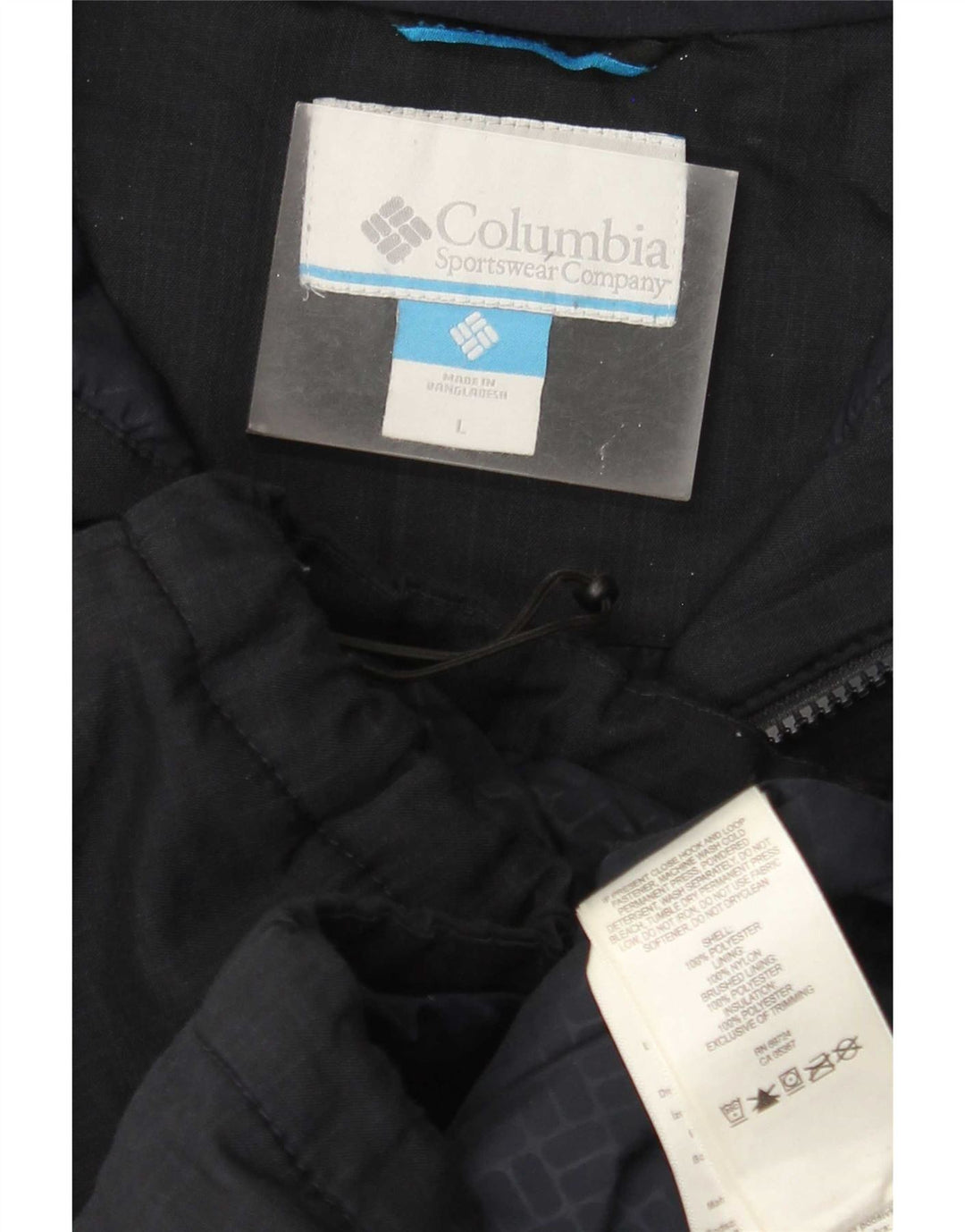Columbia Mens Hooded Windbreaker Jacket UK 40 Large Navy Blue Polyester