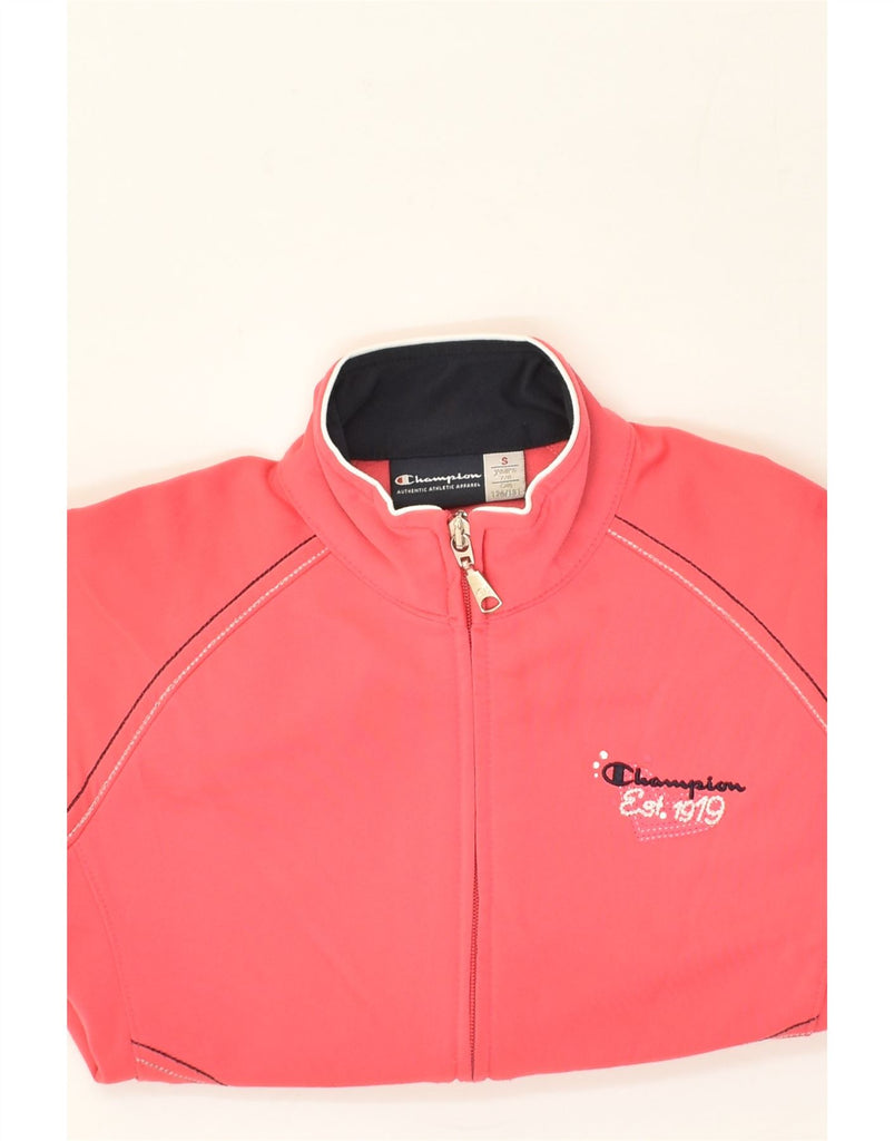 CHAMPION Girls Tracksuit Top Jacket 7-8 Years Small  Pink Polyester | Vintage Champion | Thrift | Second-Hand Champion | Used Clothing | Messina Hembry 