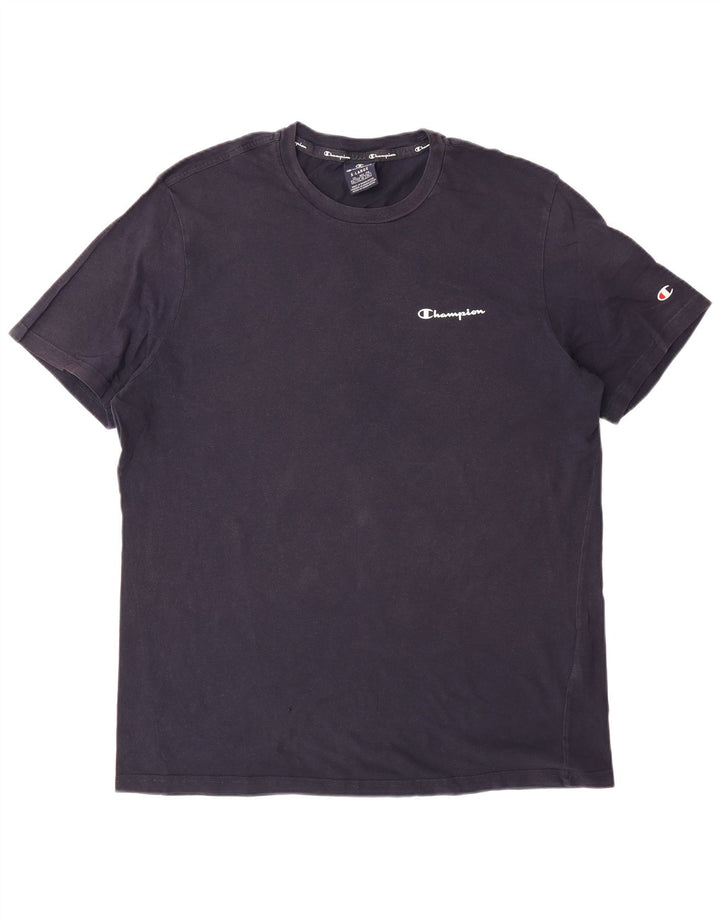 CHAMPION Mens T-Shirt Top XL Navy Blue Cotton