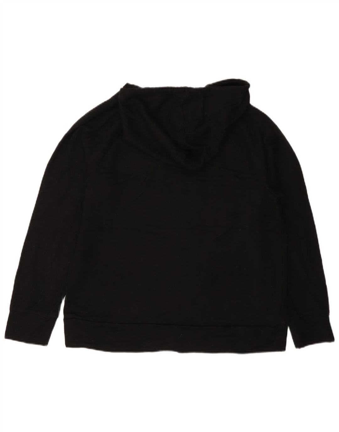 Eddie Bauer Womens Loose Fit Hoodie Jumper UK 14 Medium Black Polyester